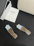 Women's low-cut sandals with pointed toe and back strap in four colour options