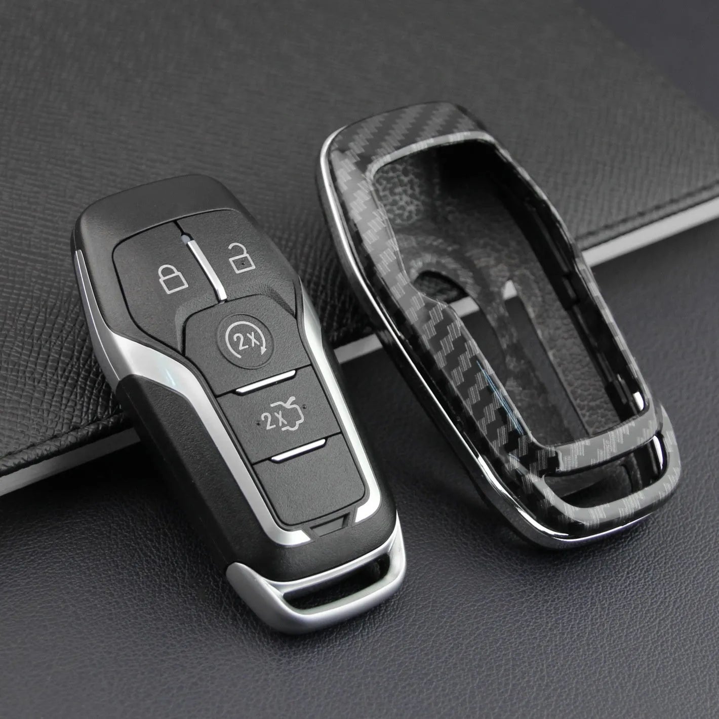 Plastic remote control protective shell for car keys with optional buckle attachment
