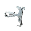 Zinc alloy archery release aid showing two-axis harpoon clip mechanism.