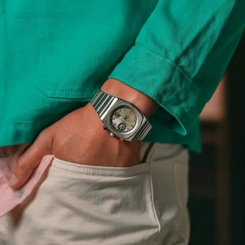 Fashion Six men's mechanical watch with steel strap in silver colour
