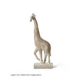 European style wood colour resin giraffe decorative ornament on a surface.