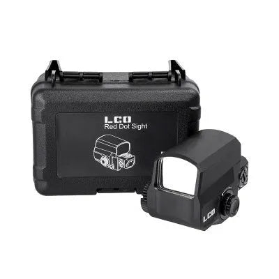 LCO tactical red dot sight with holographic reflex display mounted on 20mm rail