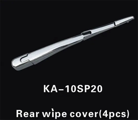 Hyundai rear window wiper cover trim set in silvery ABS plastic for 2010 models