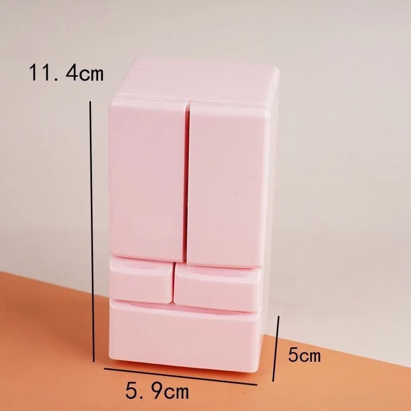 White plastic miniature candy toy model with LED light-up feature showing 11.4cm height dimensions