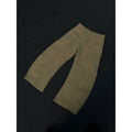 Men's khaki straight leg cotton casual trousers shown in solid colour with straight leg silhouette