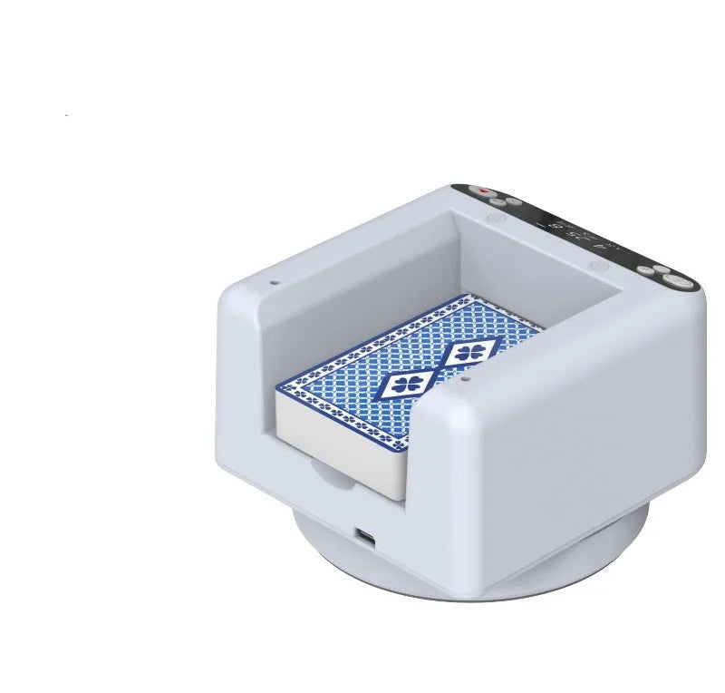 Third generation automatic dealing device for poker card distribution with plastic construction