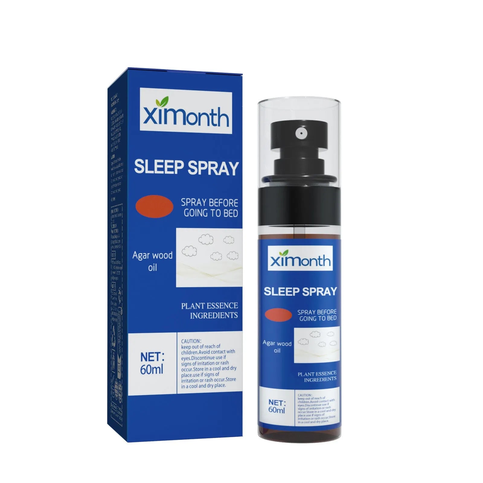 60ml transparent bottle sleep care aromatherapy spray with pump spray mechanism for bedtime relaxation