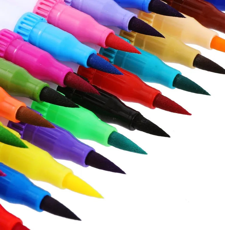 Set of watercolour pens in a case, showing multiple colour options for art and promotional projects.