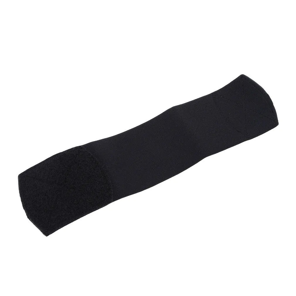 Red rubber football shin guard magic tape belt measuring 25cm with hook-and-loop fastener