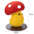Foldable accordion design cat scratcher board with round mushroom shape for furniture protection