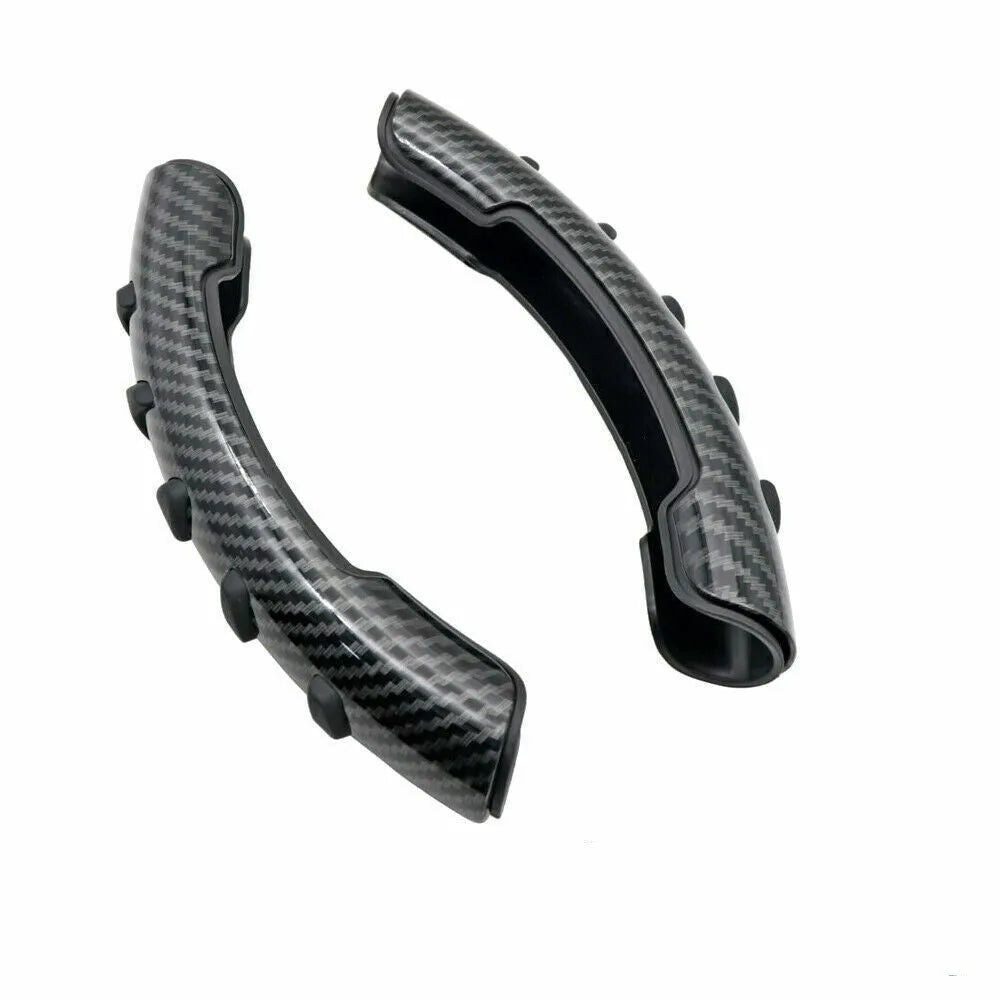 Carbon fibre black steering wheel anti-skid sleeve for universal 38cm fit.