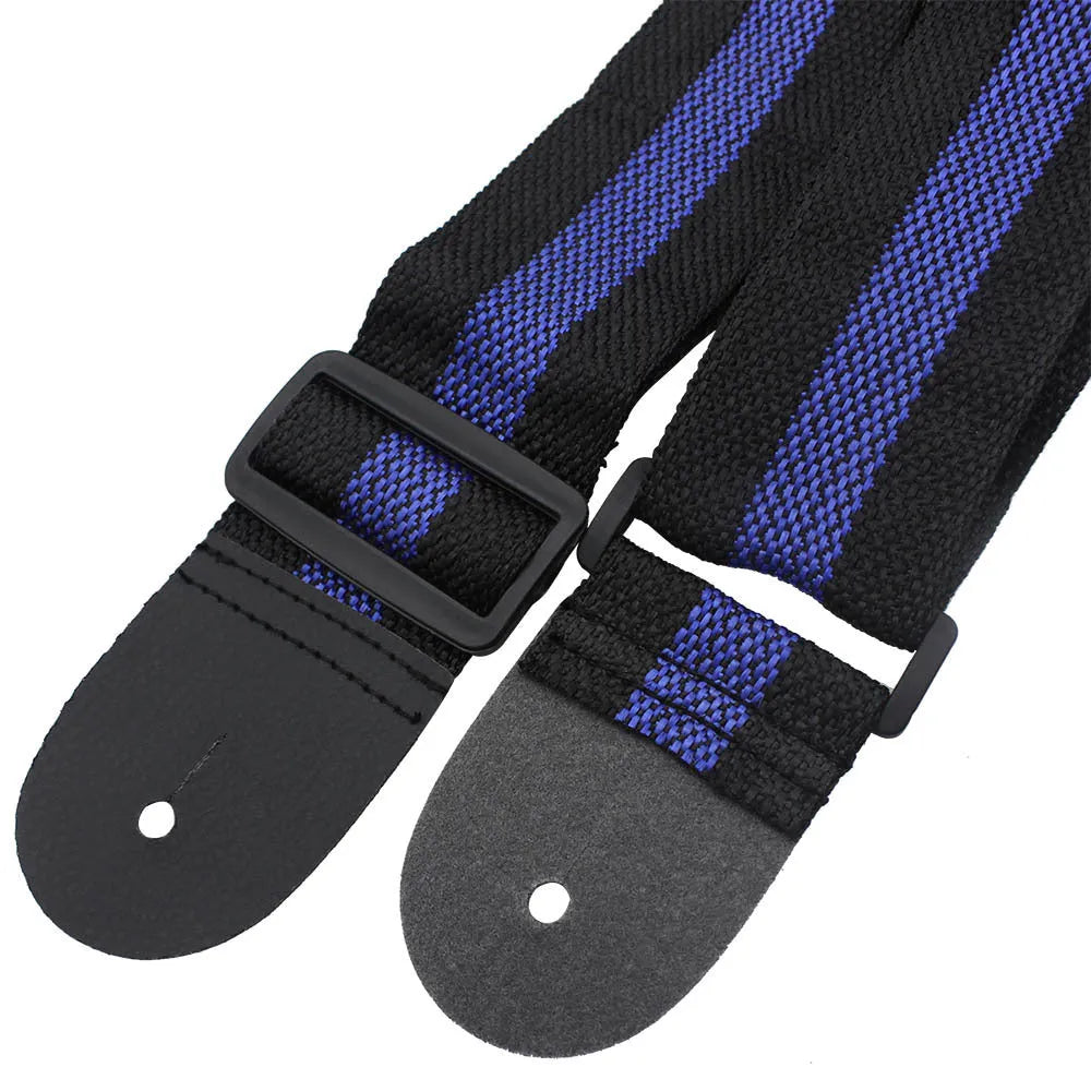 Woven universal instrument strap for guitar, bass, and ukulele in multiple colours