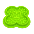 Silicone pet licking pad slow feeder mat in blue, 19cm by 21cm with non-slip base