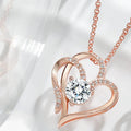 Close-up of a 925 silver heart-shaped pendant necklace on a chain.