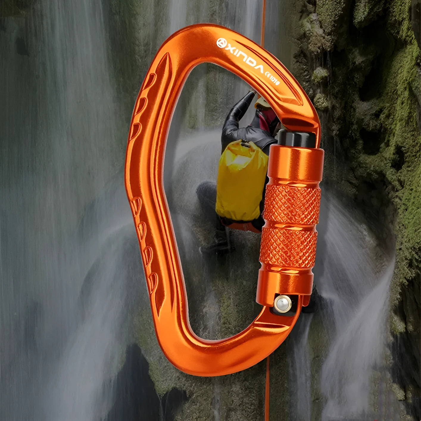 Automatic lock climbing carabiner for outdoor rock climbing equipment in five colour options