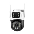Outdoor wireless security camera monitor with dual screen display for remote home surveillance