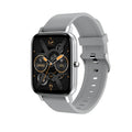 H80 smart watch with black silicone strap and 1.69-inch screen showing health metrics.