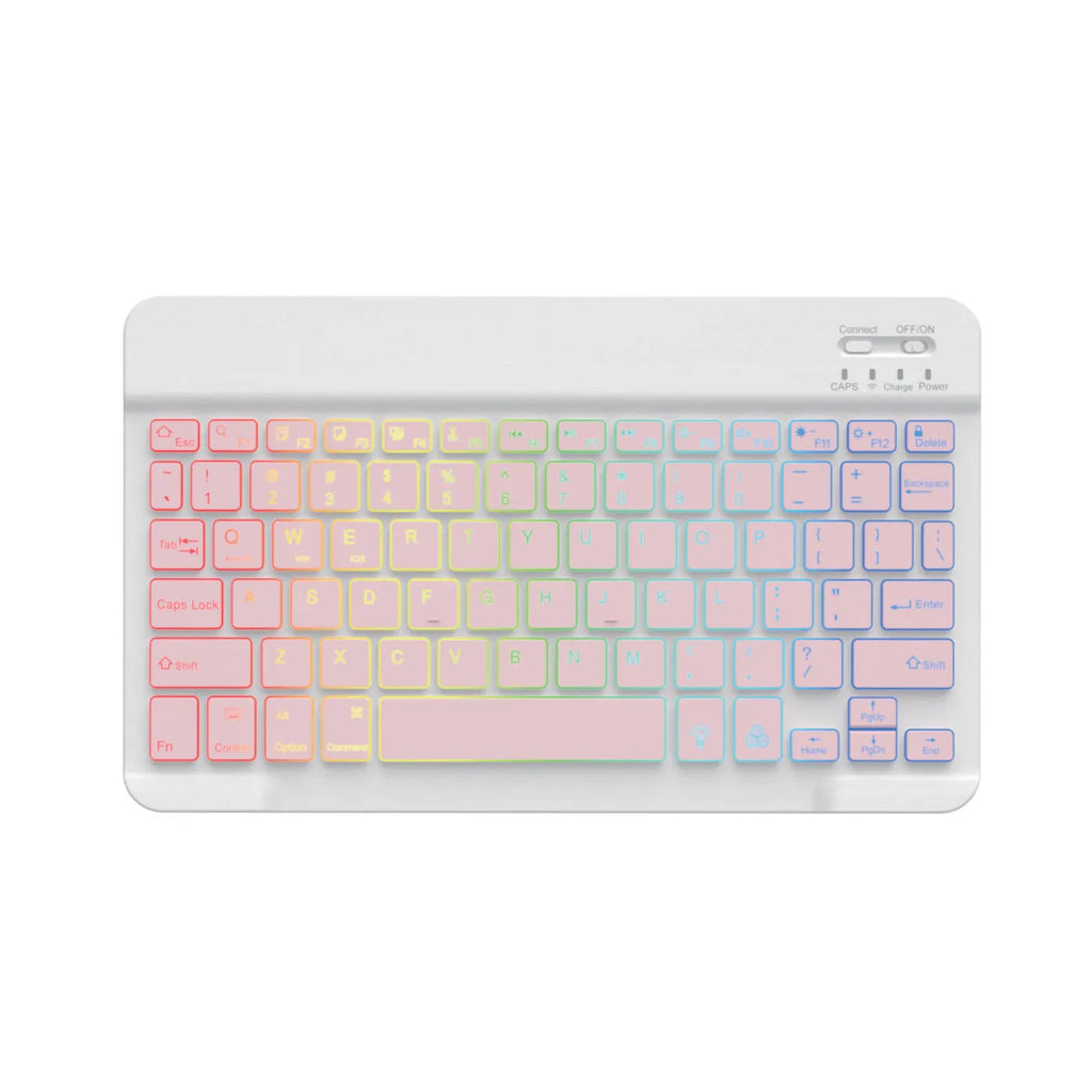 10-inch Bluetooth keyboard with colourful LED backlight for tablets