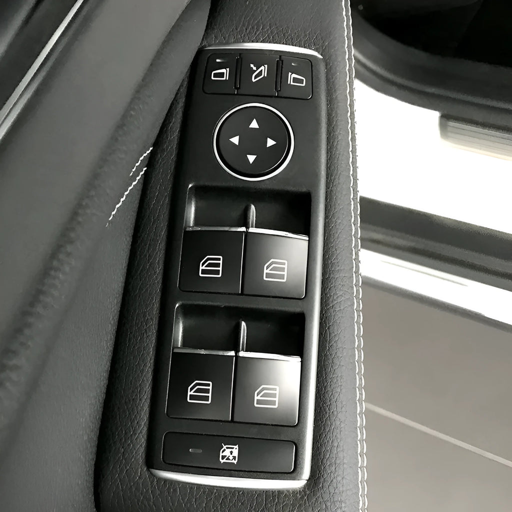 Glitter black decorative sticker for car window lift button modification made from ABS plastic