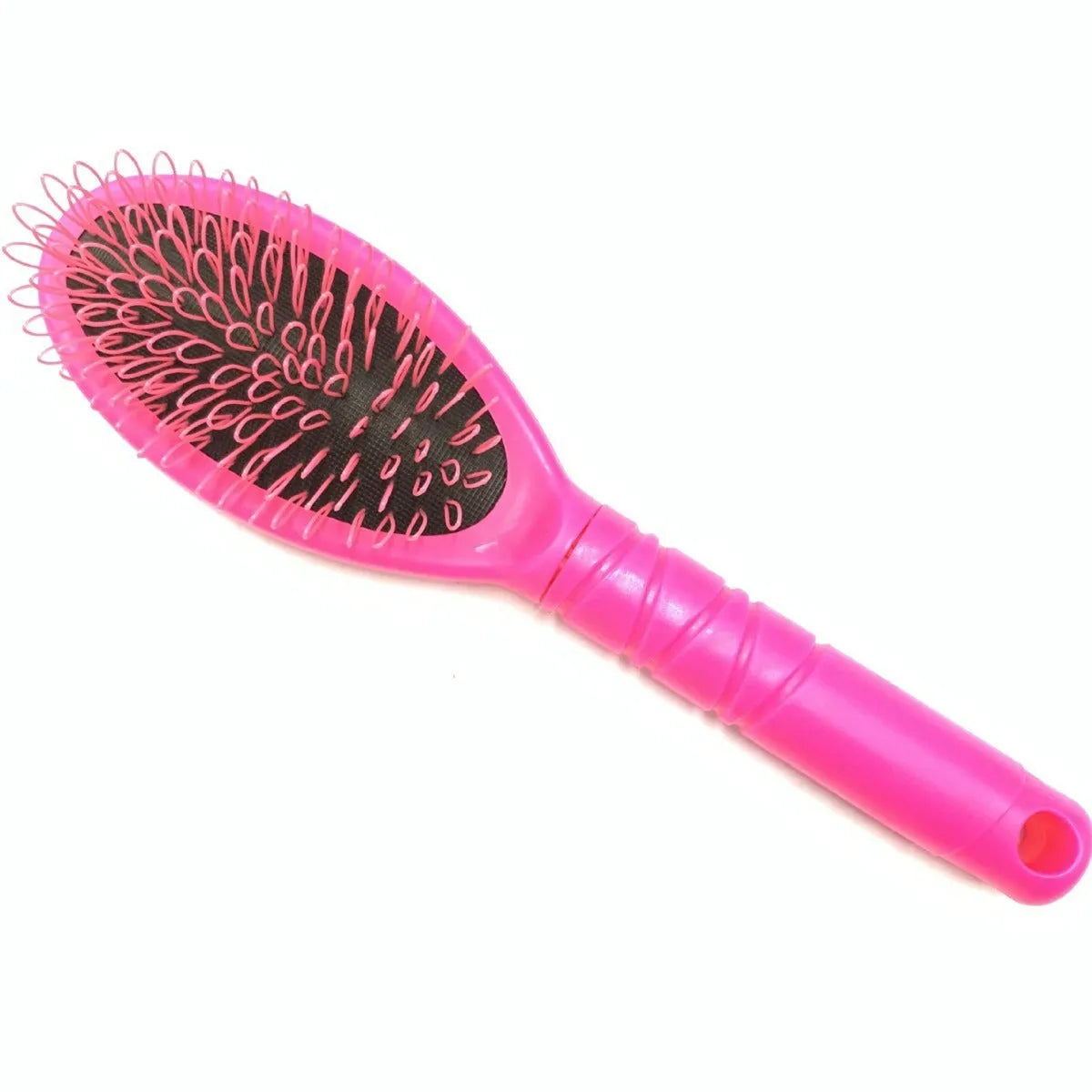 Black ring tooth hair extension comb on a white background, showing its 22cm length.