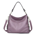 Genuine leather crossbody bag in vertical square shape with multiple compartments and sandwich pocket