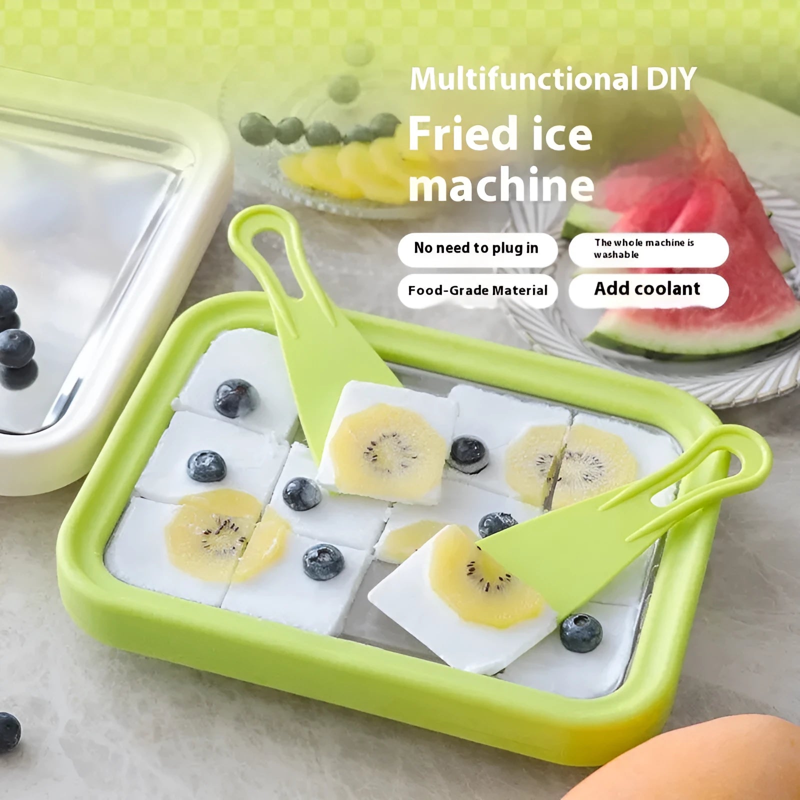 Children's handmade DIY fried yogurt machine in four colour options with aluminium gasket