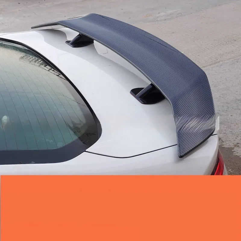 Universal punch-free ABS plastic car spoiler for vehicle modification in multiple finish options