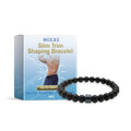 Men's glass and black gallstone body shaping wristband, a single-piece adjustable bracelet.
