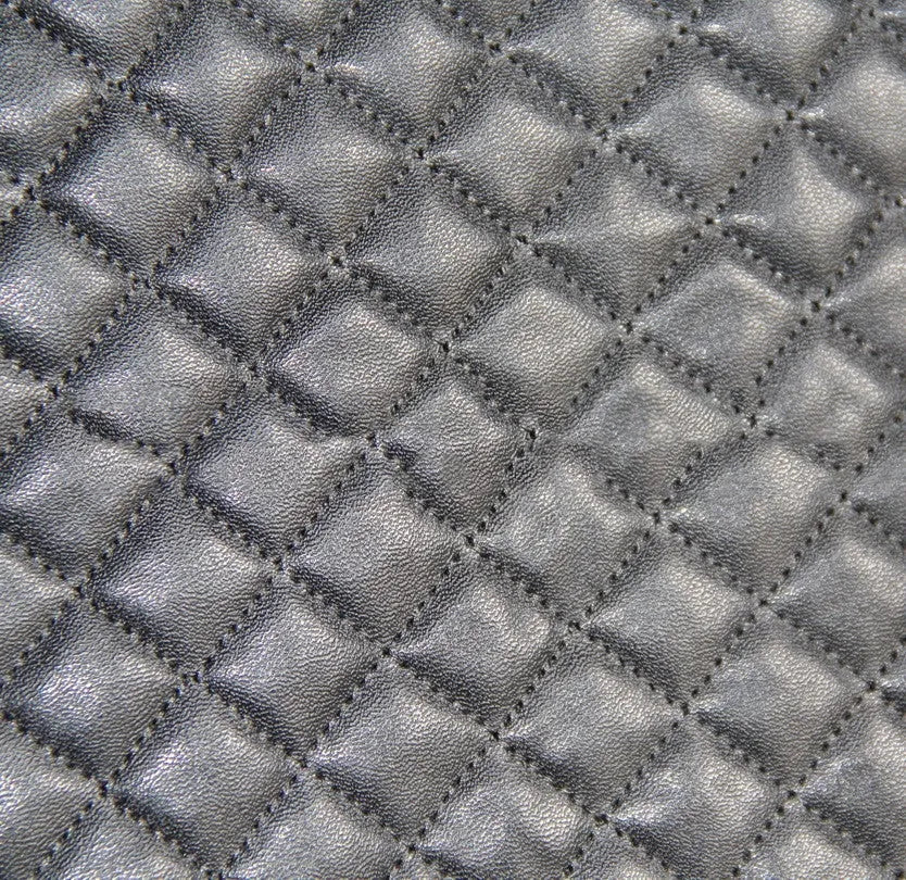 Black quilted automotive seat cover with PU polyester fabric and plastic hooks for universal car seat protection