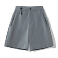 Men's solid colour quick-drying sports shorts with a 3D elastic cut for running and climbing.