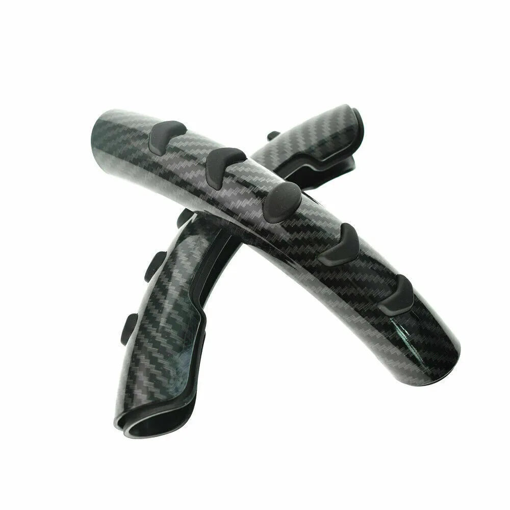 Carbon fibre black steering wheel anti-skid sleeve for universal 38cm fit.