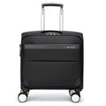 18 inch black Oxford cloth business luggage with pull handle and universal wheels