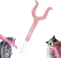 70cm blue plush cat wand toy with foam-filled tip for interactive indoor pet play