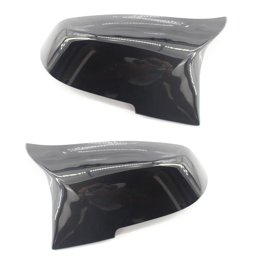 Modified horn rear-view mirror shell for BMW 3 Series and 4 Series in paint bright black