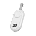 White and black wireless portable power bank for V5 watch with USB-C cable