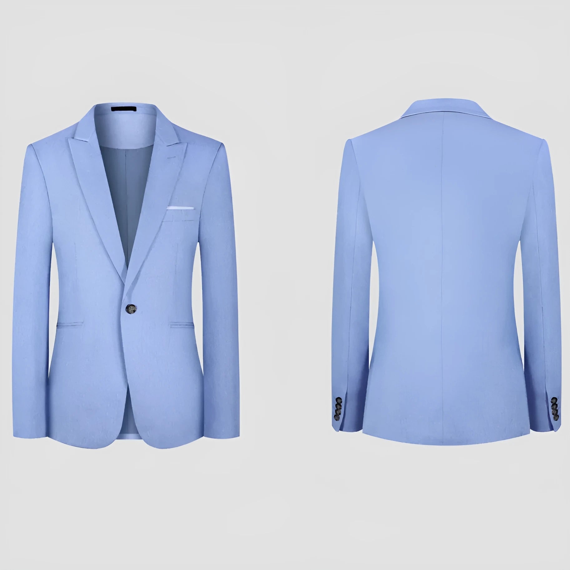 Men's Western style casual suit jacket in light blue or pink for spring and summer wear