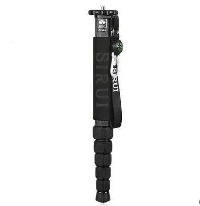 Black carbon fibre telescopic camera monopod for SLR photography