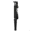 Black carbon fibre telescopic camera monopod for SLR photography