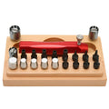 Steel watch repair tool kit with 20 pieces for opening cases and extracting tubes.