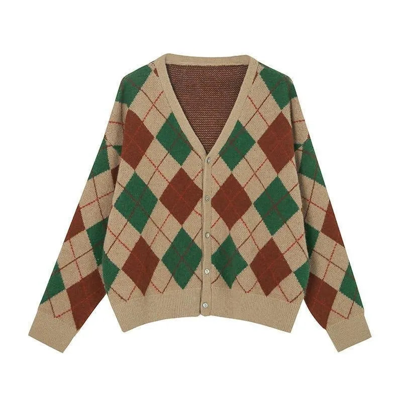 Acrylic knitted casual cardigan coat in macaron colours including pink, green, black, khaki, with regular sleeves.