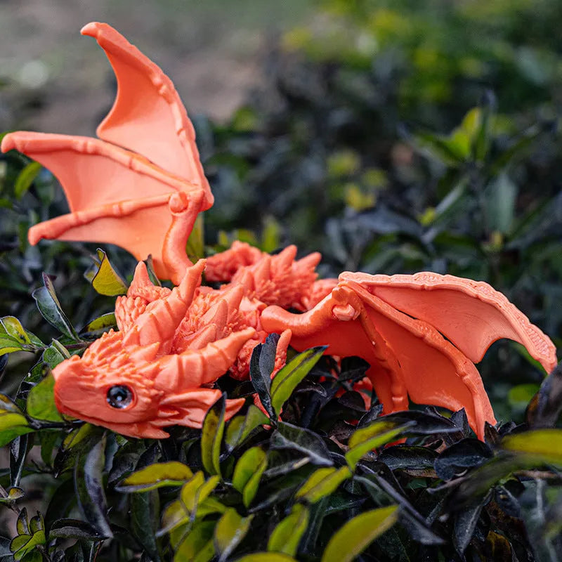 Flying Dragon Wings Decoration Toy in PLA with 25cm width display on table