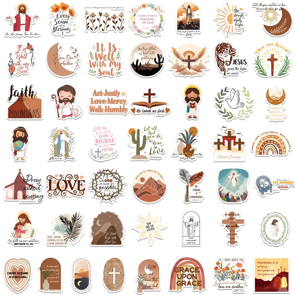 Set of 50 printed graffiti decorative stickers with random patterns for personalisation