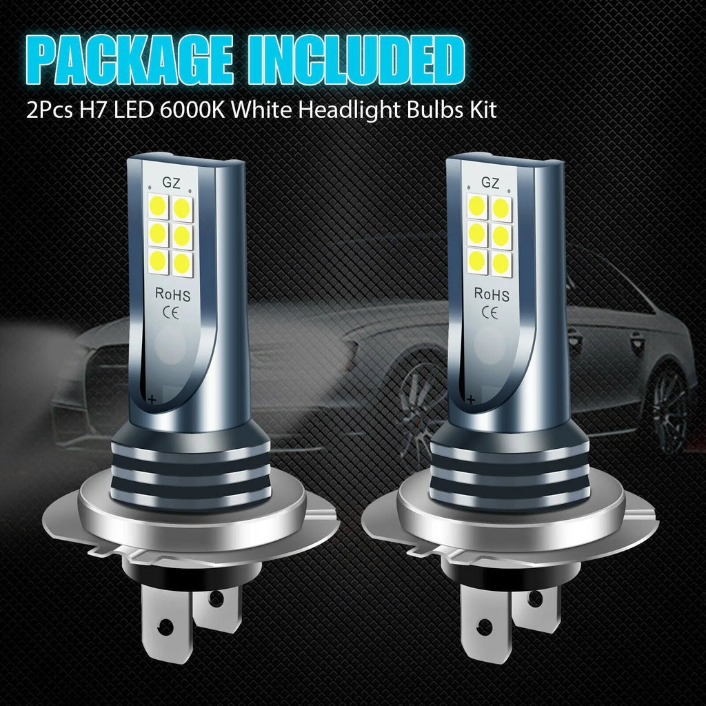 LED automotive fog light bulb with aviation aluminium housing and 12 SMD 3030 LEDs