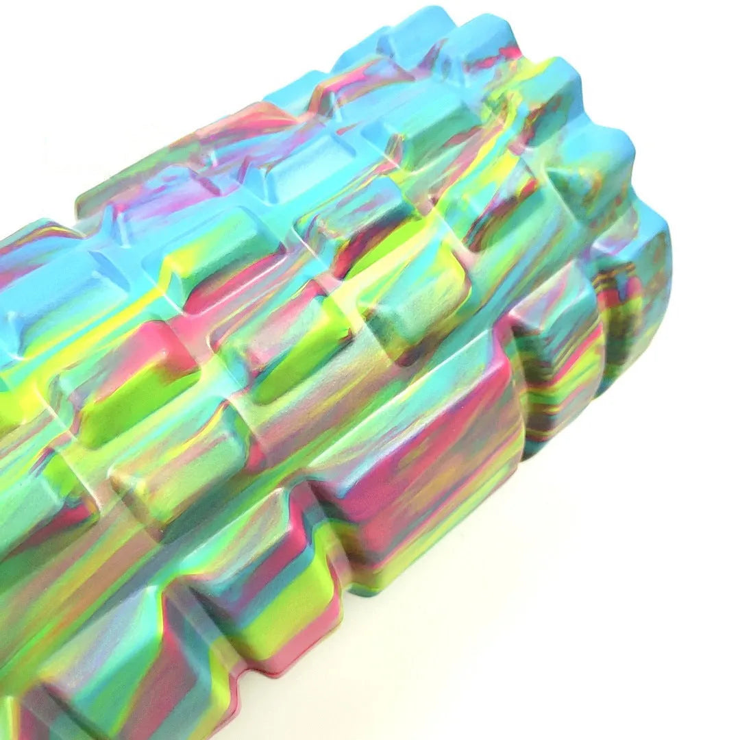 33cm long camouflage pattern EVA foam roller in assorted colour combinations.