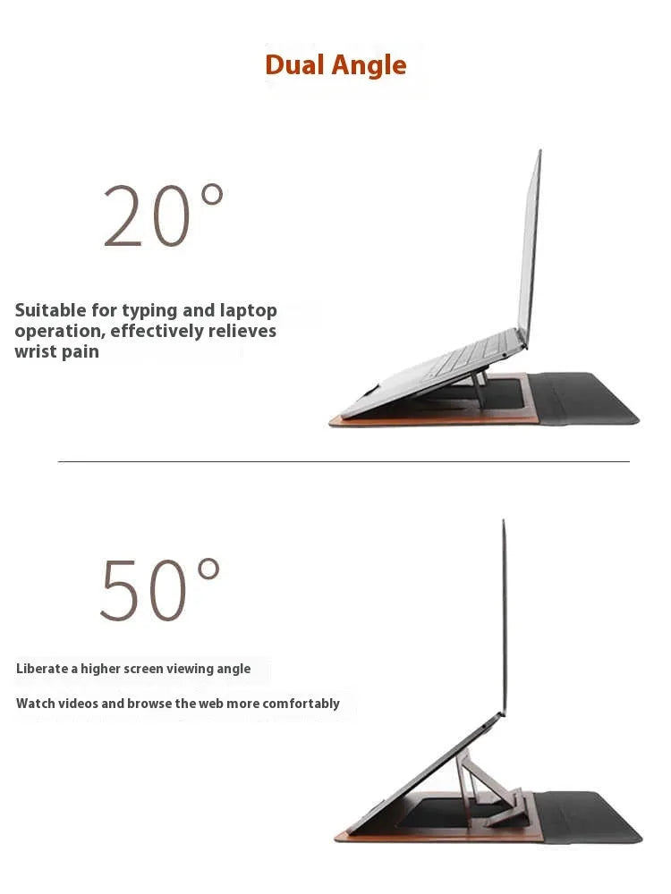 13.3-inch laptop bracket bag with integrated adjustable stand in business style
