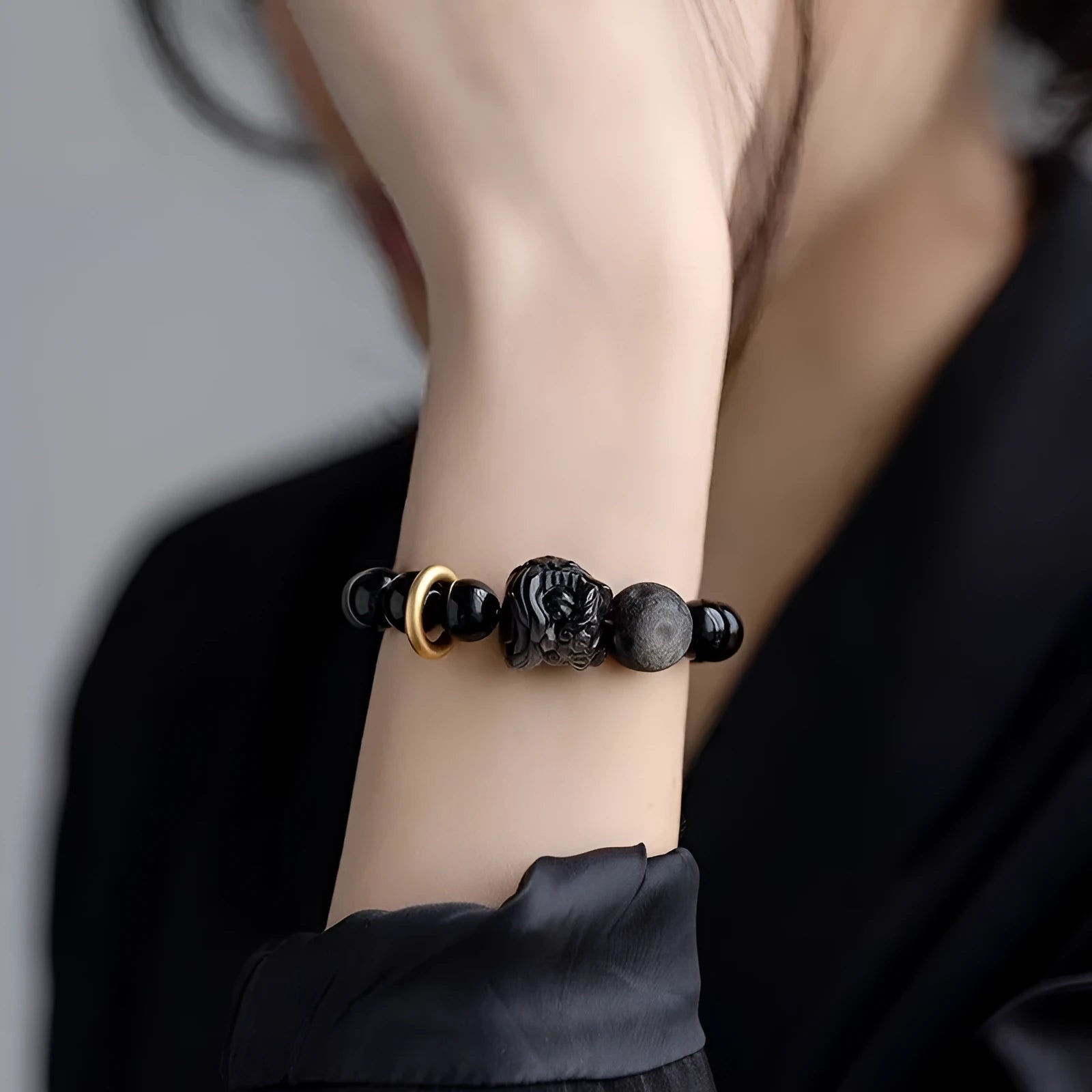 Fashion resin bracelet for men and women in S519 colour on flat surface