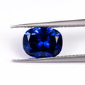 Royal blue cultivated gems with love shaped tiara cut in multiple shapes and carat weights