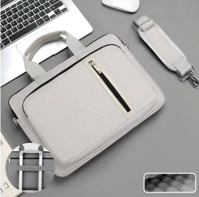 Large capacity shockproof notebook bag in black, suitable for 15.6 inch laptop