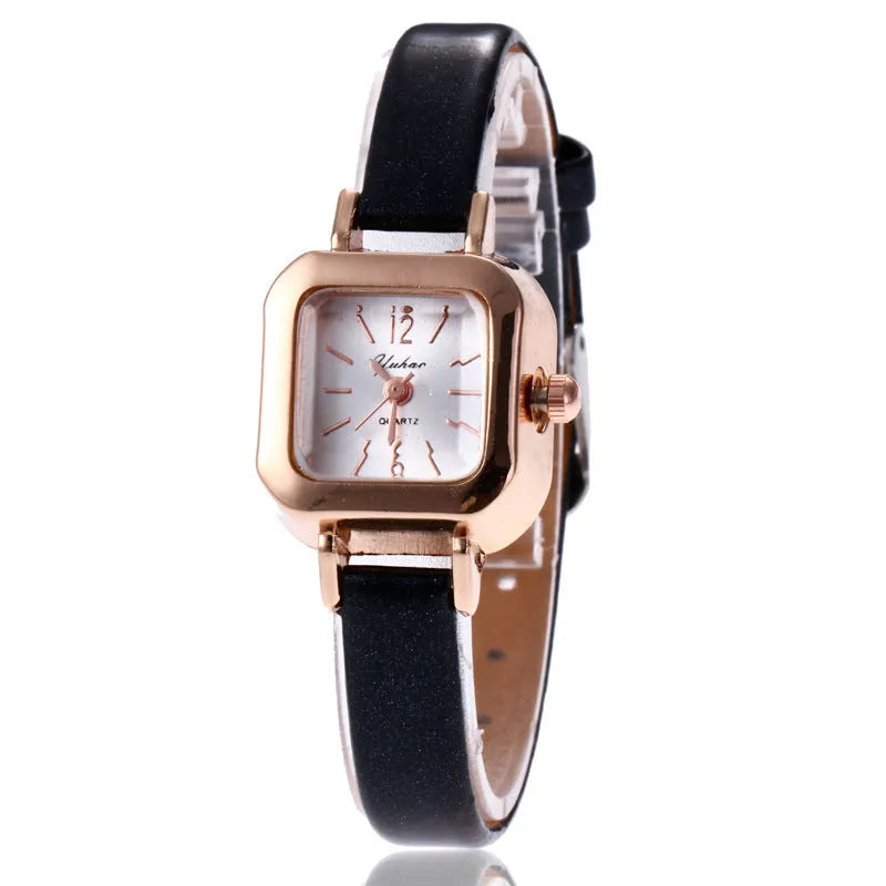 Women's fashion watch with 10mm thickness and alloy case in four colour options