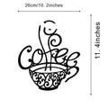 Black iron wall ornament with English letters silhouette measuring 26x28cm